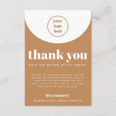 Boho minimalist - Hartelijk dank voor uw bestellin Informatiekaartje (Voorkant)