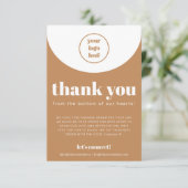 Boho minimalist - Hartelijk dank voor uw bestellin Informatiekaartje (Staand voorkant)