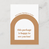 Boho minimalist - Hartelijk dank voor uw bestellin Informatiekaartje (Achterkant)