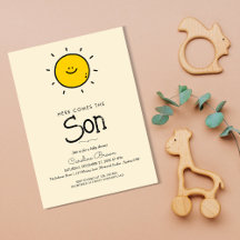 Boho Minimalist Hier Komt De Zoon Baby Shower