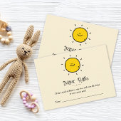 Boho minimalist, hier komt het Son Baby shower Informatiekaartje