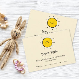 Boho minimalist, hier komt het Son Baby shower Informatiekaartje
