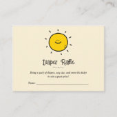 Boho minimalist, hier komt het Son Baby shower Informatiekaartje (Voorkant)