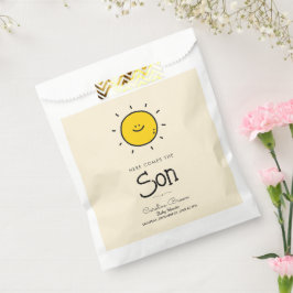 Boho Minimalist komt hier het zoon Baby shower Bedankzakje