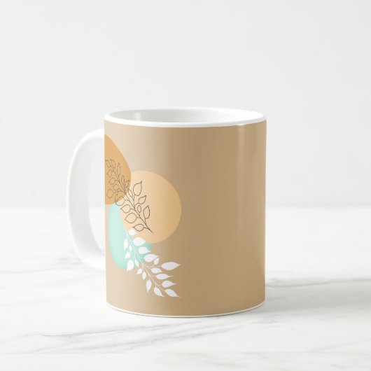 BOHO MINIMALIST LEAVES KOFFIEMOK (Voorkant links)
