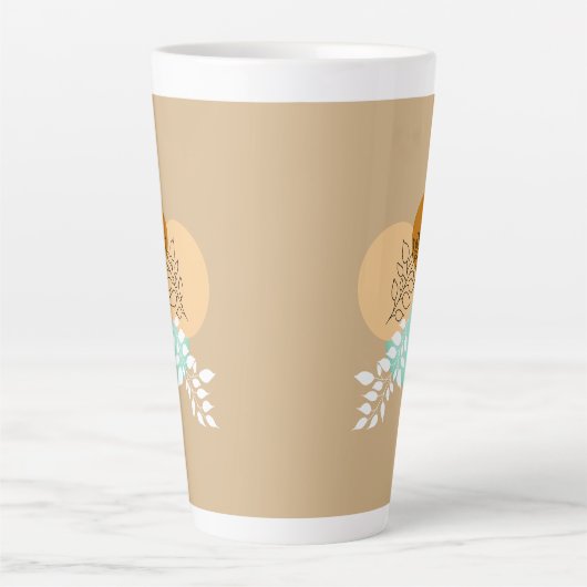 BOHO MINIMALIST LEAVES LATTE MOK (Voorkant)