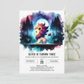Boho Minimalist Lion Verjaardag Kaart (Staand voorkant)