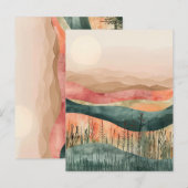 Boho Minimalist Mountain - Aardse Natuur-geïnspire Briefkaart (Voorkant / Achterkant)