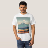 Boho Minimalist Mountain Vibes T-shirt (Voorkant volledig)