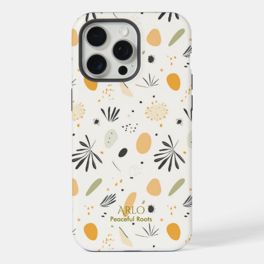 Boho Minimalist Nature Pattern - Abstract Pastel iPhone Hoesje (Achterkant)