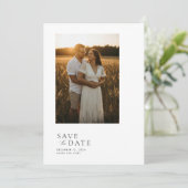 Boho Minimalist QR Code Photo Save The Date (Staand voorkant)