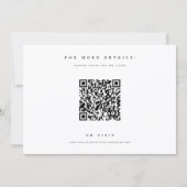Boho Minimalist QR Code Photo Wedding Kaart (Achterkant)