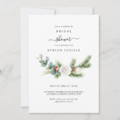 Boho Minimalist Script Evergreen Vrijgezellenfeest Kaart (Voorkant)