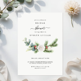 Boho Minimalist Script Evergreen Vrijgezellenfeest Kaart