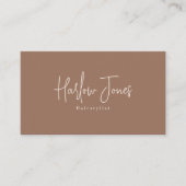 Boho Minimalist Signature Neutral Tone Visitekaartje (Voorkant)