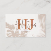 Boho Minimalist Signature Terracotta Appointment Visitekaartje (Achterkant)