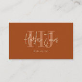 Boho Minimalist Signature Terracotta Appointment Visitekaartje (Achterkant)