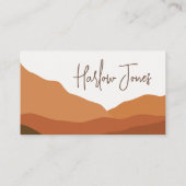 Boho Minimalist Signature Terracotta Appointment Visitekaartje (Achterkant)