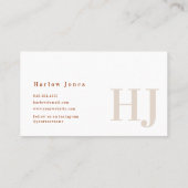 Boho Minimalist Signature Terracotta Visitekaartje (Achterkant)