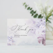 Boho Minimalist soft pastel paars Reception Informatiekaartje (Staand voorkant)