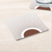 Boho Minimalist Sun Kartonnen Onderzetters (Schuin)