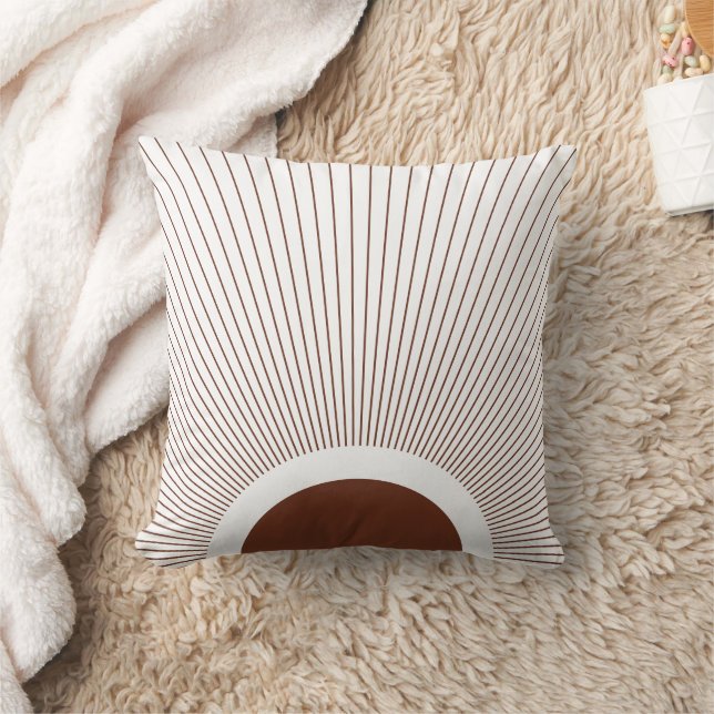 Boho Minimalist Sun Kussen (Deken)