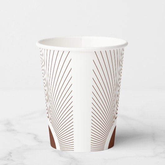 Boho Minimalist Sun Papieren Bekers (Links)