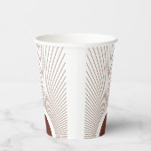 Boho Minimalist Sun Papieren Bekers (Rechts)