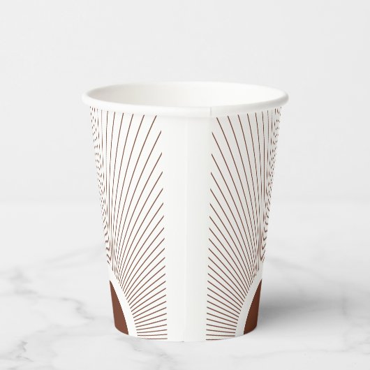 Boho Minimalist Sun Papieren Bekers (Rechts)