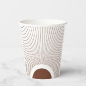 Boho Minimalist Sun Papieren Bekers (Voorkant)