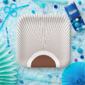 Boho Minimalist Sun Papieren Bordje (Feest)