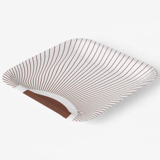 Boho Minimalist Sun Papieren Bordje (Gebogen)