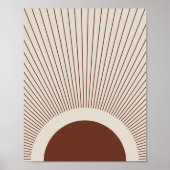 Boho Minimalist Sun Poster (Voorkant)