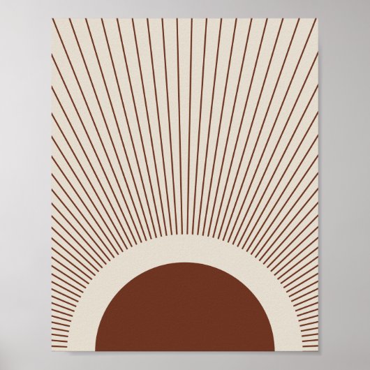 Boho Minimalist Sun Poster (Voorkant)