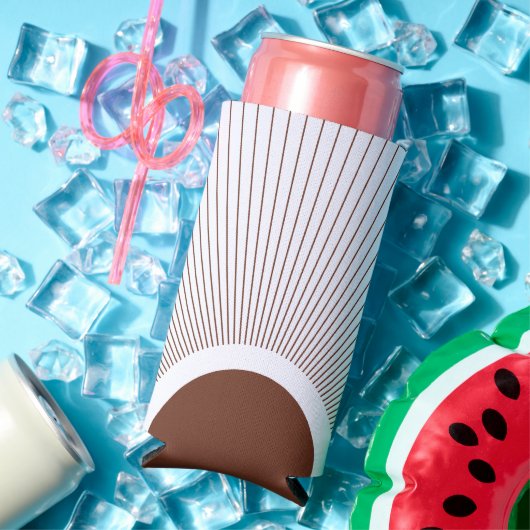 Boho Minimalist Sun Seltzer Blikjeskoeler (Insitu Zomer)