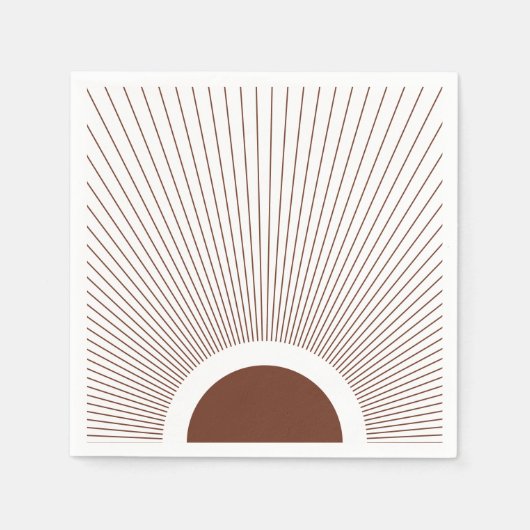 Boho Minimalist Sun Servet (Voorkant)