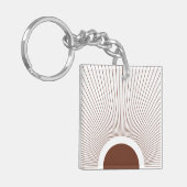 Boho Minimalist Sun Sleutelhanger (Voorkant Links)