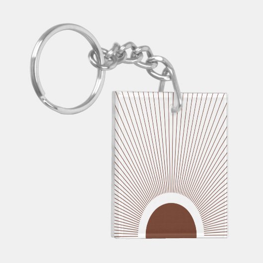 Boho Minimalist Sun Sleutelhanger (Voorkant Links)