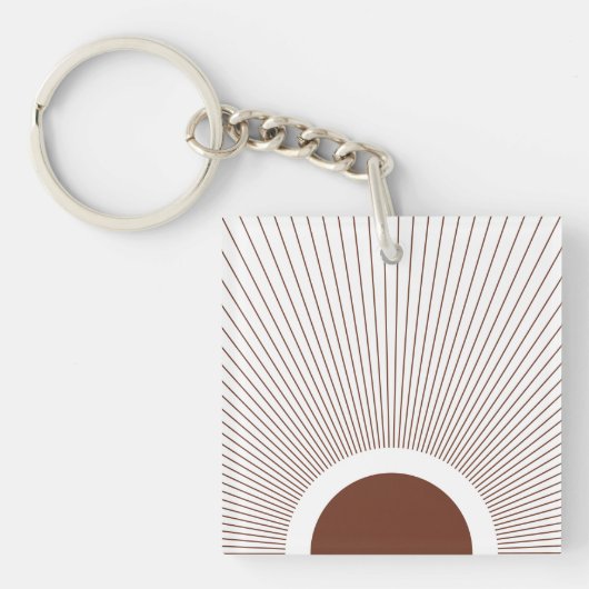 Boho Minimalist Sun Sleutelhanger (Voorkant)