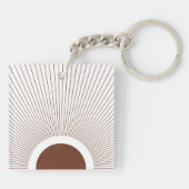 Boho Minimalist Sun Sleutelhanger (Achterkant)