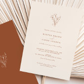 Boho minimalist Terracotta Wedding Kaart