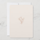 Boho Minimalist Terracotta Wedding Uitnodiging (Achterkant)