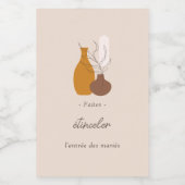 Boho Minimalist Vases Sparklers Sticks Label Voedselcontainer Etiket (Enkel label)