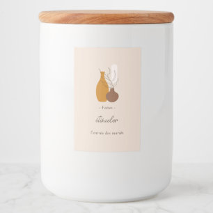 Boho Minimalist Vases Sparklers Sticks Label Voedselcontainer Etiket