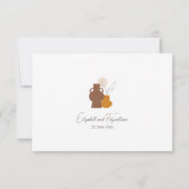 Boho Minimalist Vases Wedding Place Card (Achterkant)