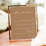 Boho Minimalist Wedding Bar Menu, Drink Menu Poster<br><div class="desc">Dit prachtige Menu van de Drink is voorzien van een prachtig moderne,  minimalistische elegantie die u kunt weergeven op uw bruiloft of speciale evenement. Bewerk de meeste formuleringen eenvoudig aan uw stijl. Tekst- en achtergrondkleuren zijn volledig bewerkbaar —> Klik op de knop "Verder aanpassen" om deze te bewerken!</div>