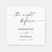 Boho Minimalist Wedding Cocktail Paper Servet (Voorkant)