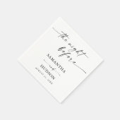 Boho Minimalist Wedding Cocktail Paper Servet (Hoek)