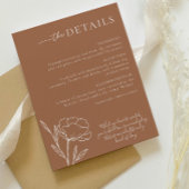 Boho Minimalist Wedding Details Enclosure Card Informatiekaartje