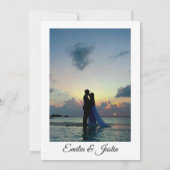 Boho minimalist Wedding Invitation Kaart (Achterkant)